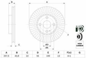 Тормозной диск Bosch 0986479e56