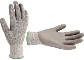 Перчатки рабочие Intertool синтетические с полиуретановым покрытием серые