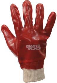Перчатки рабочие MasterTool трикотажные с покрытием ПВХ красные