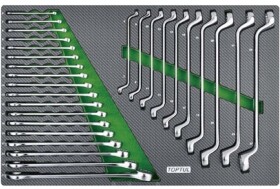 Набір ключів Toptul GED2813 6x7-24x27 мм, 6-27 мм 28 шт
