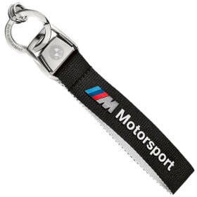 Брелок-ремешок BMW Key Ring Pendant M Motorsport черный 80272461131