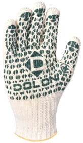 Перчатки рабочие Doloni Standart трикотажные с покрытием ПВХ белые