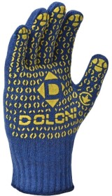 Перчатки рабочие Doloni Универсал хб с точками ПВХ синие