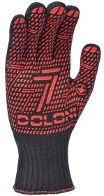 Перчатки рабочие Doloni 77 Стандарт трикотажные с покрытием ПВХ черные