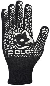 Перчатки рабочие Doloni КотоФан трикотажные с покрытием ПВХ черные