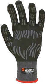 Перчатки рабочие Würth TigerFlex Double нейлоновые с нитриловым покрытием черные