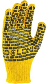 Перчатки рабочие Doloni Стандарт Плюс трикотажные с покрытием ПВХ желтые