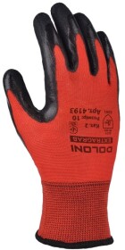 Перчатки рабочие Doloni Extragrab флисовые с латексным покрытием красные