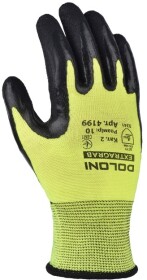 Перчатки рабочие Doloni Extragrab полиэстеровые  с латексным покрытием зеленые