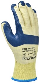 Перчатки рабочие Doloni Extragrab хб с латексным покрытием белые