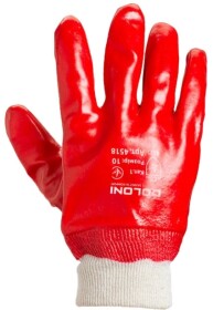 Рукавички робочі Doloni D-Resist хб з покриттям ПВХ червоні
