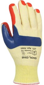 Перчатки рабочие Doloni Extragrab хб с латексным покрытием белые с синим