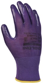 Перчатки рабочие Doloni D-Oil синтетические с нитриловым покрытием фиолетовые