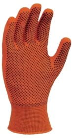 Перчатки рабочие Doloni Лайт трикотажные с покрытием ПВХ оранжевые