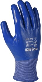 Перчатки рабочие Doloni D-Oil полиэстеровые с нитриловым покрытием синие