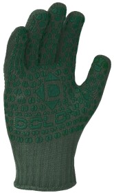 Перчатки рабочие Doloni Стандарт трикотажные с покрытием ПВХ зеленый