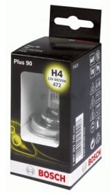 Автолампа Bosch Plus 90 H4 P43t 55 W 60 W прозора 1987301740
