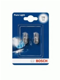 Автолампа Bosch Pure Light T4W BA9s 4 W прозора 1987301023