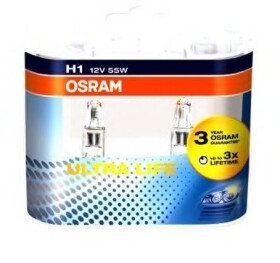 Автолампа Osram Ultra Life H1 P14,5s 55 W прозрачная 64150ulthcb