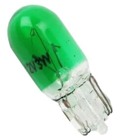 Автолампа General Motors T10 W2,1x9,5d 3 W зелена 94535579