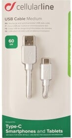 Кабель CellularLine Medium USBDATA06USBCW USB - type-C 0,6 м