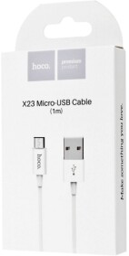 Кабель Hoco X23 X23MICROWHITE USB - Micro USB 1 м