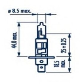 Автолампа Narva Heavy Duty H1 P14,5s 70 W прозрачная 48708