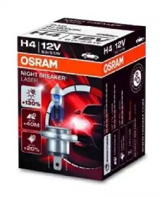 Автолампа Osram Night Breaker Laser H4 P43t 55 W 60 W прозоро-блакитна 64193NBL