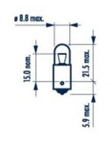 Автолампа Narva Range Power Blue+ T4W BA9s 4 W светло-голубая 17137