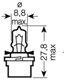 Автолампа Osram BAX B10d 5 W прозрачная 64124MF