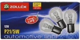 Автолампа Zollex P21/5W BAY15d 5 W 21 W прозрачная 8724