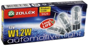 Автолампа Zollex W1,2W W2x4,6d 1,2 W прозора 9424