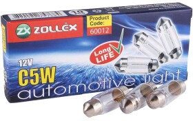 Автолампа Zollex C5W SV8,5-8 5 W прозрачная 60012