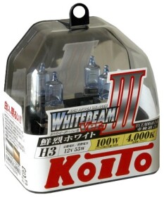 Автолампа KOITO H3 55 W светло-голубая P0752W