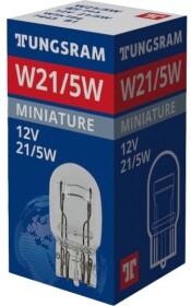Автолампа Tungsram Standard W21/5W W3x16q 5 W 21 W прозора 74431k