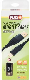 Кабель Pulso CC-4202LBK USB - Apple Lightning 2 м