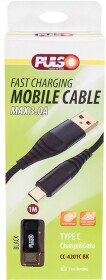 Кабель Pulso CC-4201CBK USB - USB type-C 1 м