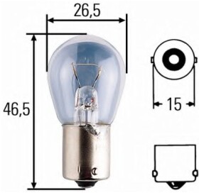 Автолампа Behr Hella R18W BA15s 18 W світло-блакитна 8GA002072121