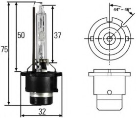 Автолампа Behr Hella D2S P32d-2 35 W прозора 8GS007949101
