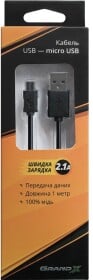 Кабель Grand-X PM01B USB - Micro USB 1 м