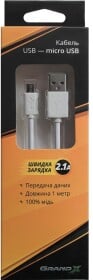 Кабель Grand-X PM01W USB - Micro USB 1 м