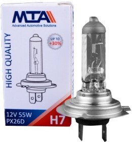 Автолампа MTA H7 PX26d 55 W прозора 80715HBC1