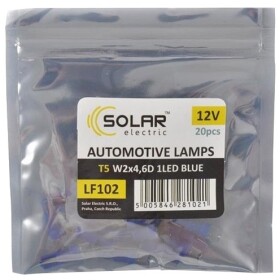 Автолампа Solar T5 W2x4,6d прозора LF102P