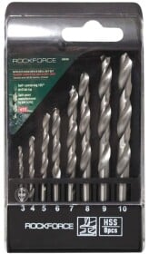 Набор сверл Rockforce спиральных по металлу RF-DBS08 3-10 мм 8 шт.