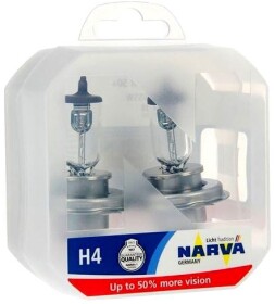 Автолампа Narva Range Power 50+ H4 P43t 55 W 60 W прозрачная 488612100
