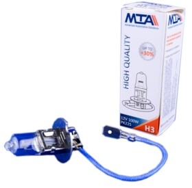 Автолампа MTA H3 PK22s 100 W прозрачная 80311HBC1