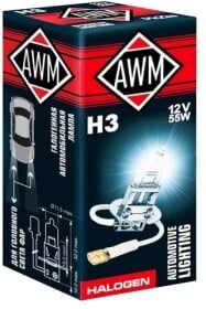 Автолампа Awm H3 PK22s 55 W прозора 410300002