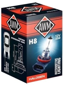 Автолампа Awm H8 PGJ19-1 35 W прозрачная 410300011
