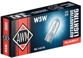 Автолампа Awm W5W W2,1x9,5d 5 W прозрачная 410300009