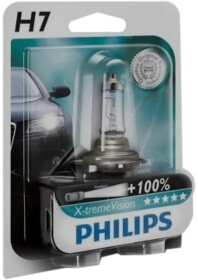Автолампа Philips X-tremeVision H7 PX26d 55 W прозрачная 12972XSVB1